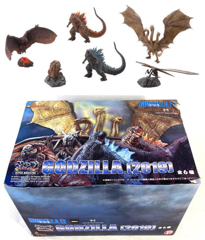 Art Spirits Hyper Modeling GODZILLA (2019) Trading Figure Set of 6, BOX WEAR
