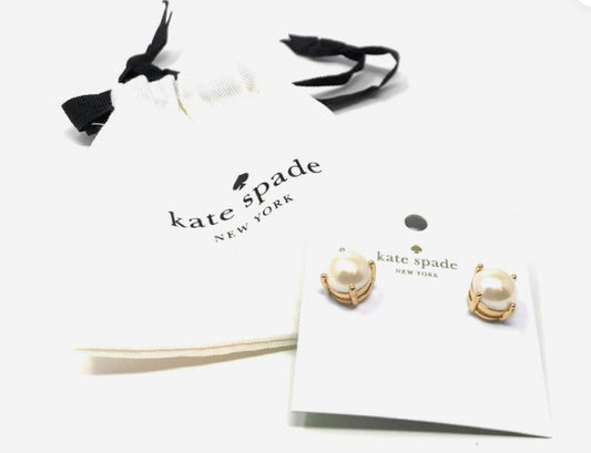 Kate Spade New York Cream Pearl Gold Plated Stud Earrings
