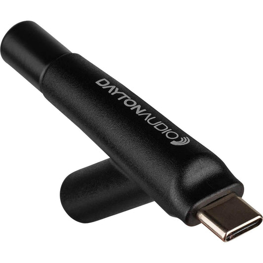 Dayton Audio iMM-6C Calibrated Measurement USB-C Microphone for iPhone, iPad Tablet and Android - Black