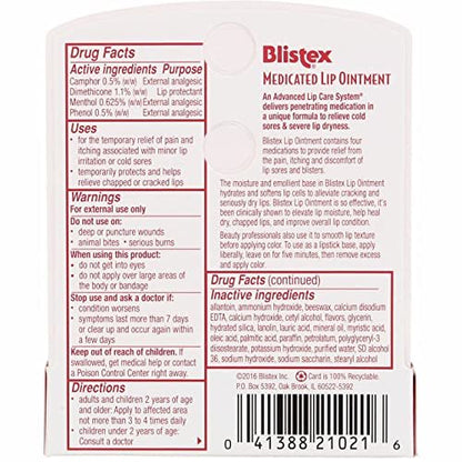 Blistex Medicated Lip Ointment 0.21oz - Pack of 6