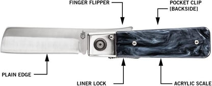 Gerber Gear Jukebox, EDC Folding Pocket Knife with Straight Edge Flipper Blade