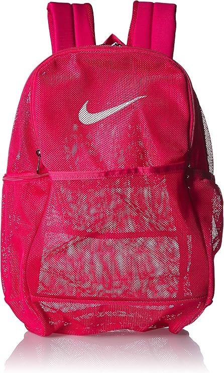 NEW Nike Brasilia Mesh Training Backpack School Bag - Rush Pink (18" x 12" x 7")