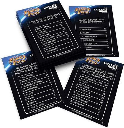 Family Feud Late Late Night Edition Adult Card Game, 200 Piece