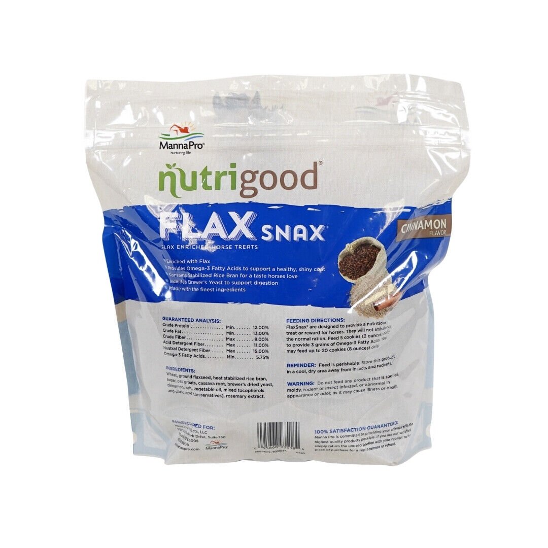 MannaPro Nutrigood Flax Snax Horse Treats - Cinnamon