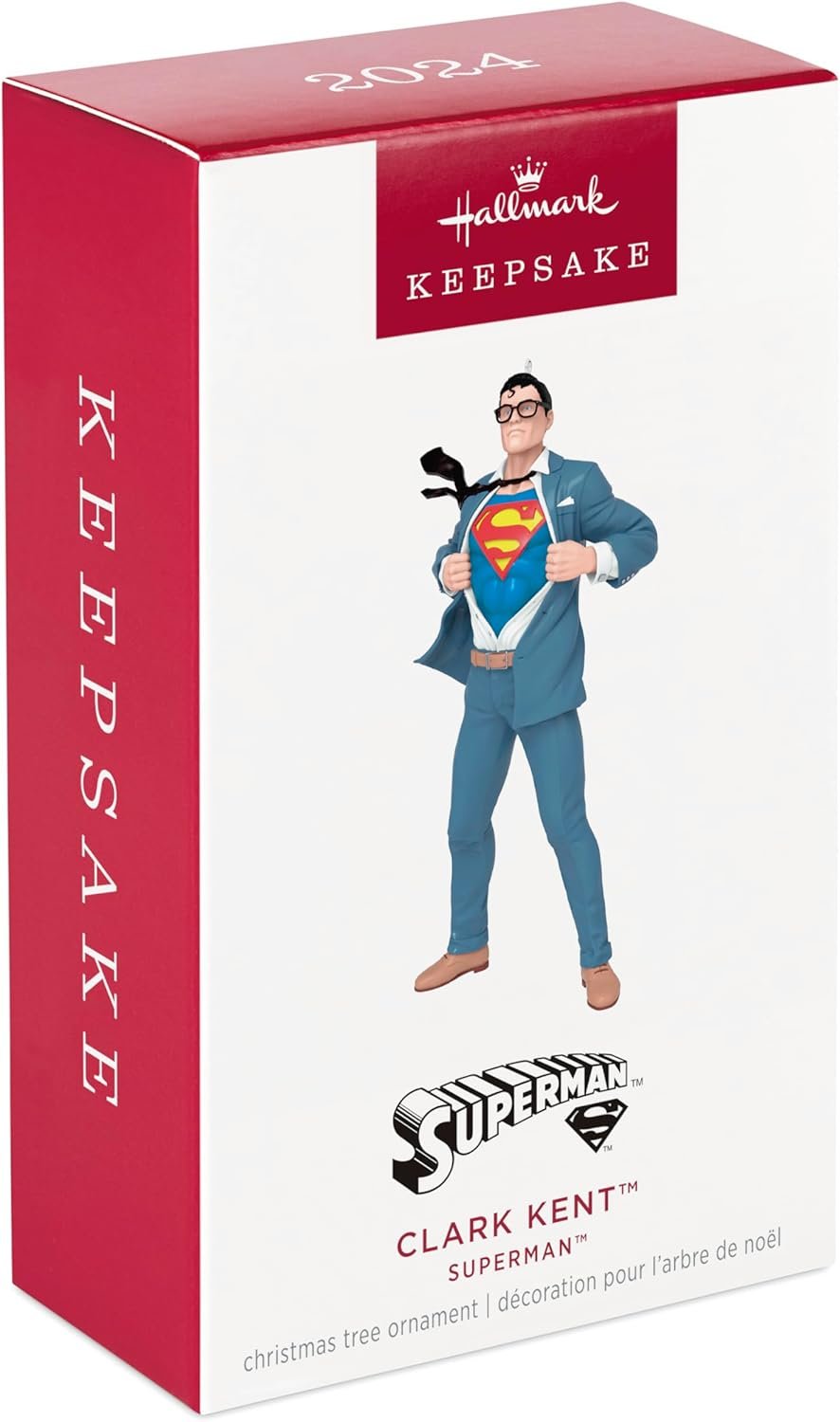 Hallmark Christmas Ornament 2024, DC Superman Clark Kent, Gifts for DC Comics Fans