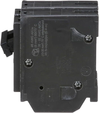 Plug in Circuit Breaker, HOM, Number of Poles 2, 50 Amps, 120/240VAC, Standard