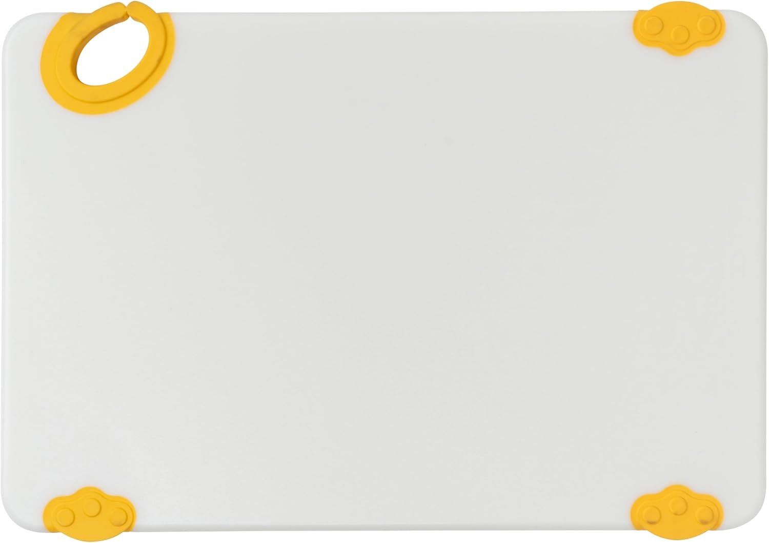 Winco - Non-Slip Cutting Board with Hook, 12" X 18" X 1/2", Yellow