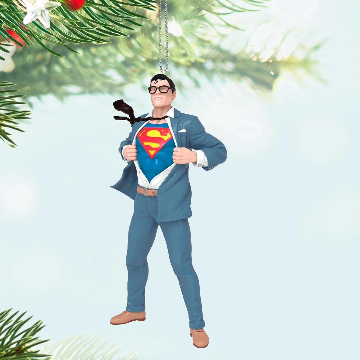 Hallmark Christmas Ornament 2024, DC Superman Clark Kent, Gifts for DC Comics Fans