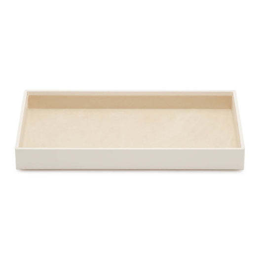 WOLF 1.5" VAULT Standard Tray, Ivory - Stackable - Vegan Leather Exterior + Anti-Tarnish LusterLoc Lining - Prevents Jewelry Discoloration + Tarnishing