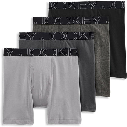 Jockey Boys Men'S Underwear Activeblend 7" Midway Brief - 4 Pack  - Larger