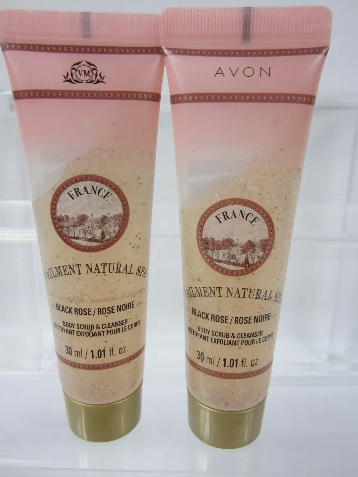 Veilment Natural Spa Black Rose Exfoliating Body Scrub and Cleanser Travel PACK2